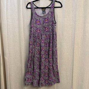 Nooworks Purple Geometric Midi Dress